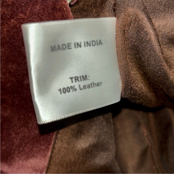 Sundance | Anabaglish Velvet Embroidered Tote Bag w/Leather Straps ♥ NWOT - Picture 7 of 9